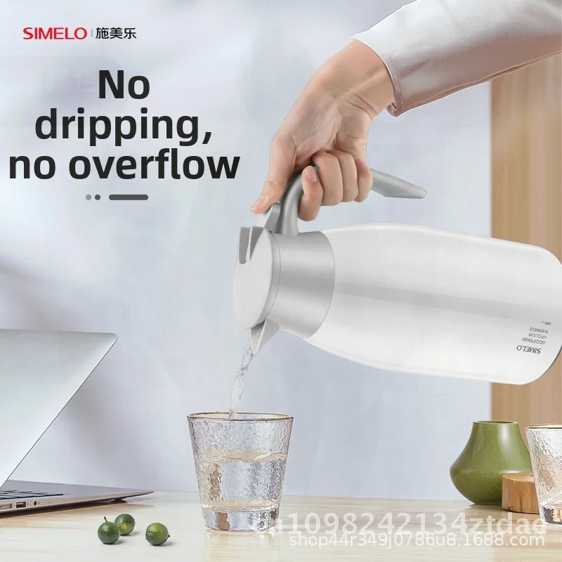 

SIMELO Love Home 304 Stainless Steel Thermal Insulated Water Bottle 2L Modern Minimalist Hot Water Kettle for Office And