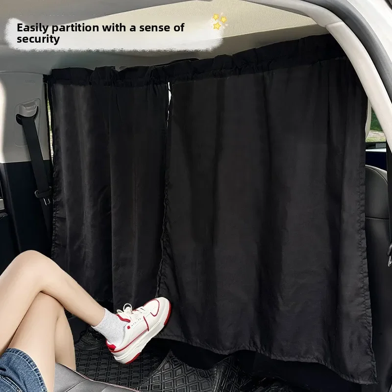 Sealed Car Isolation Curtain - Commercial Vehicle Taxi Cab Partition Protection Air-Conditioning Sunshade Privacy Curtain