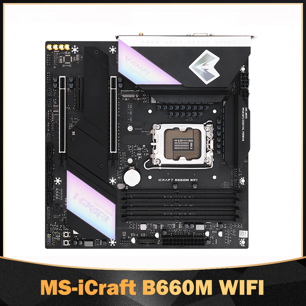 

LGA1700 DDR4 двухканальный новый оригинальный для материнской платы MAXSUN MS-iCraft B660M WIFI