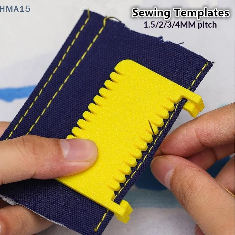 Sewing Guide Template Kit For Consistent Stitches 1.5/2/3/4Mm Spacing Precision Sewing Tool For Fabric Embroidery & Leathercraft