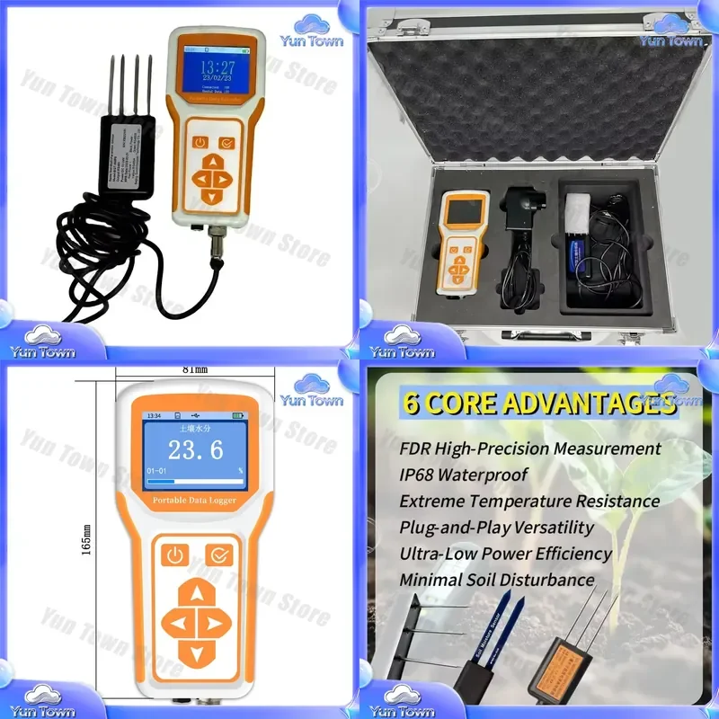 7 in 1 Soil Data Logger for Agriculture Monitoring Soil Moisture Temperature EC NPK pH Tester Sensor for Farm Garden
