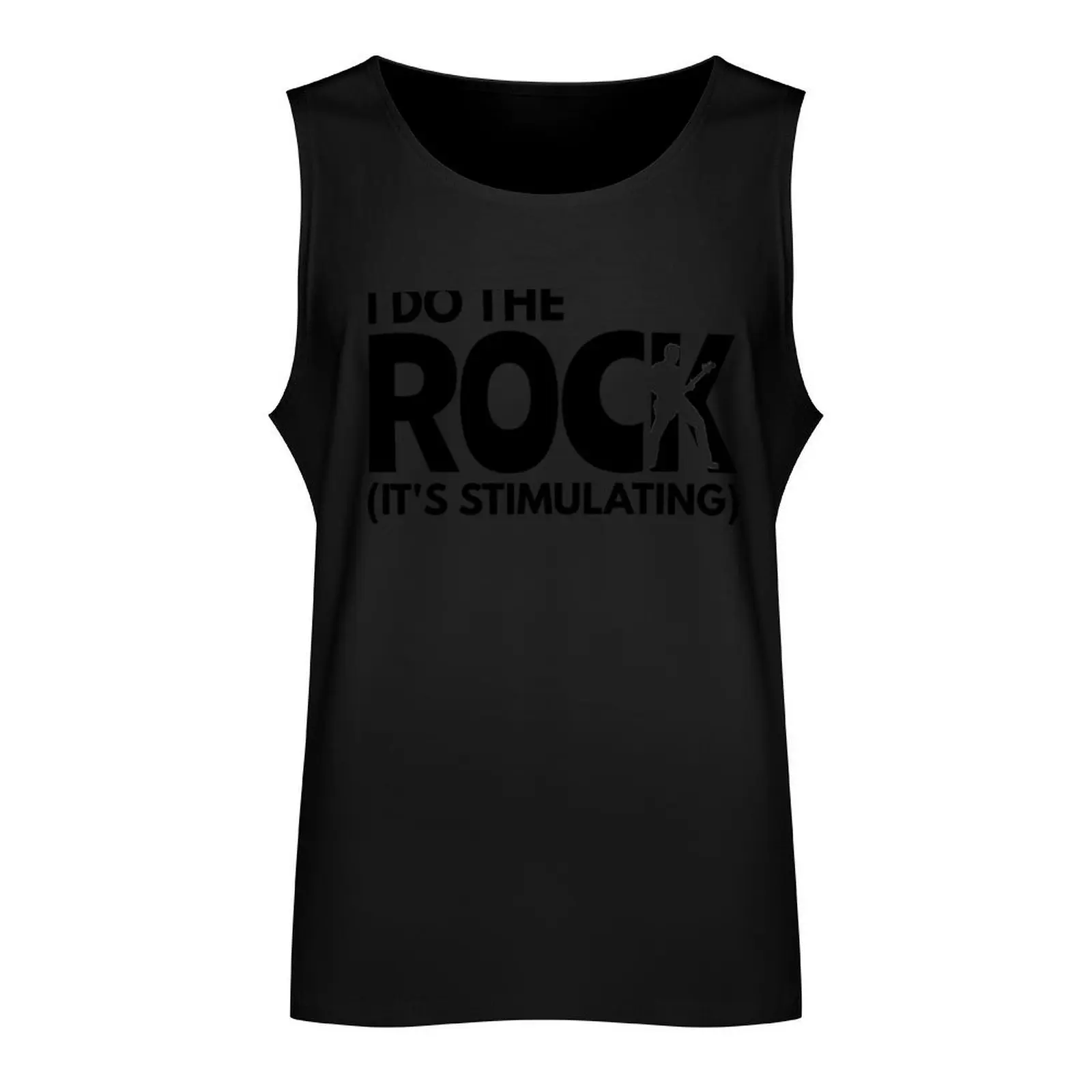 I do the rock, it is stimulating / rock music guitar player silhouette Tank Top t shirt Men's sleeveless gym shirts