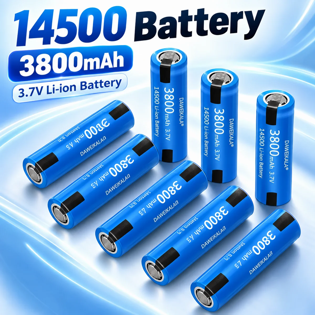 14500 VR2 3800mAh 3.7V Rechargeable Lithium Ion AA Battery Cell, 14500V Welding Battery Replacement for Compatible Devices