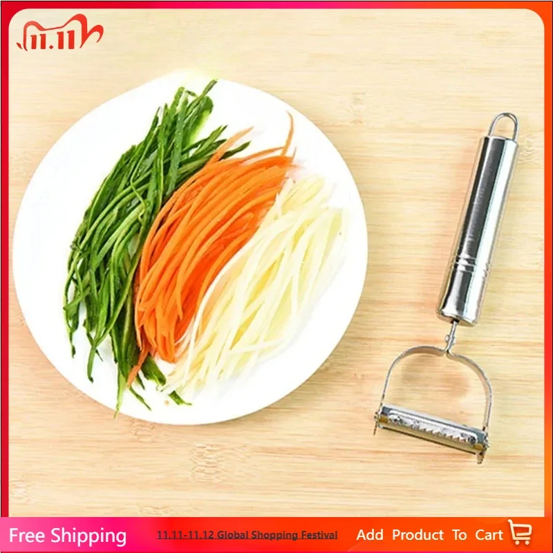 

1PC Multifunction Stainless Steel Vegetable Peeler Potato Carrot Cucumber Grater Fruit Cutter Julienne Kitchen Tool