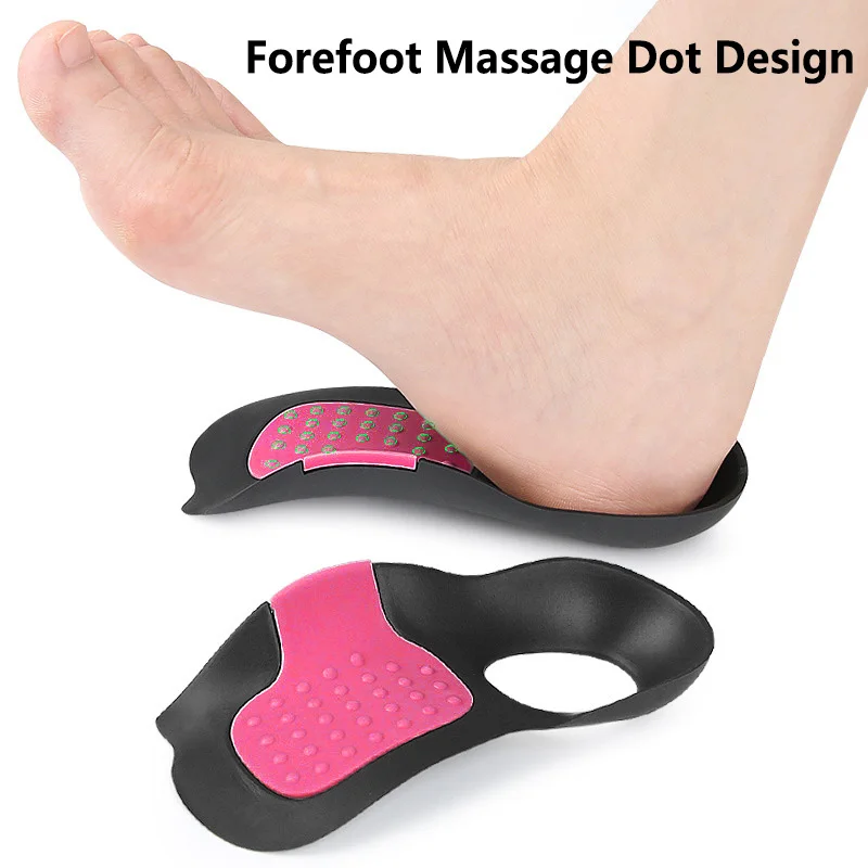 Arch Support Orthopedic Insole For Walk With Arch Half Pad X/O Type Leg Wearable Shoe Heel Cover 1.5-2cm Adjustable Height