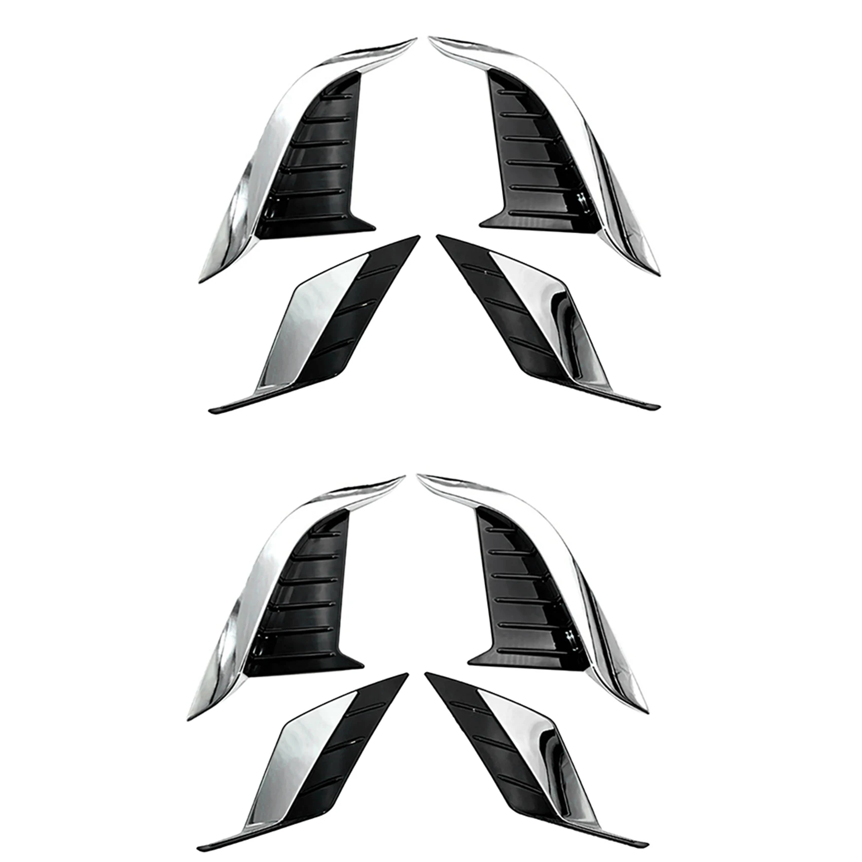 

4x for Toyota Corolla Cross 2020 2021 ABS Chrome Front Rear Fog Light Lamp Eyelid Eyebrow Cover Trim