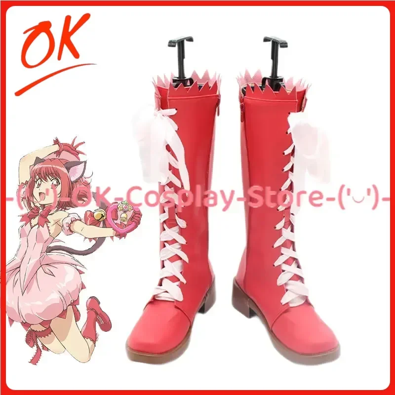 

[На заказ] Momomiya Ichigo Обувь для косплея Tokyo Mew Mew Аниме Реквизит для ролевых игр Хэллоуин Карнавал Праздничная вечеринка Сапоги из искусственной кожи
