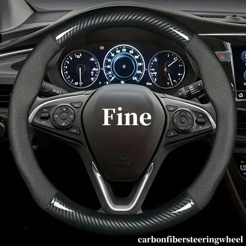 

Anti-slip Leather Carbon Fiber Steering Wheel Cover For Citroen C1 C2 C3 C4 C5 C6 C4L Berlingo Picasso Aircross Sega Elysee Sena