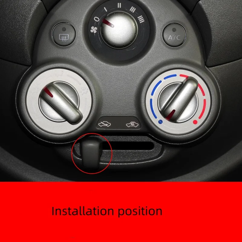 For NISSAN 2011-2021 SUNNY MARCH MICRA Manual Air Conditioning Knob Internal and External Circulation Switch Sliding Button