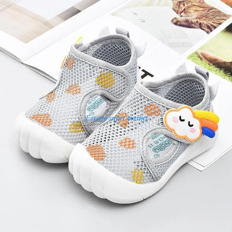 

090b детские туфли детские сетки сандаловые мальчики девочка Unisex Antiplip Summer Shoes с резиновой подошвой для первой для