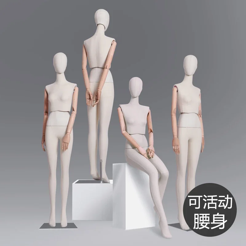 New Arrival Fabric Cover Female & Male Half-Body and Full-Body Mannequin for Clothing Display Dummy Model Props High Quality