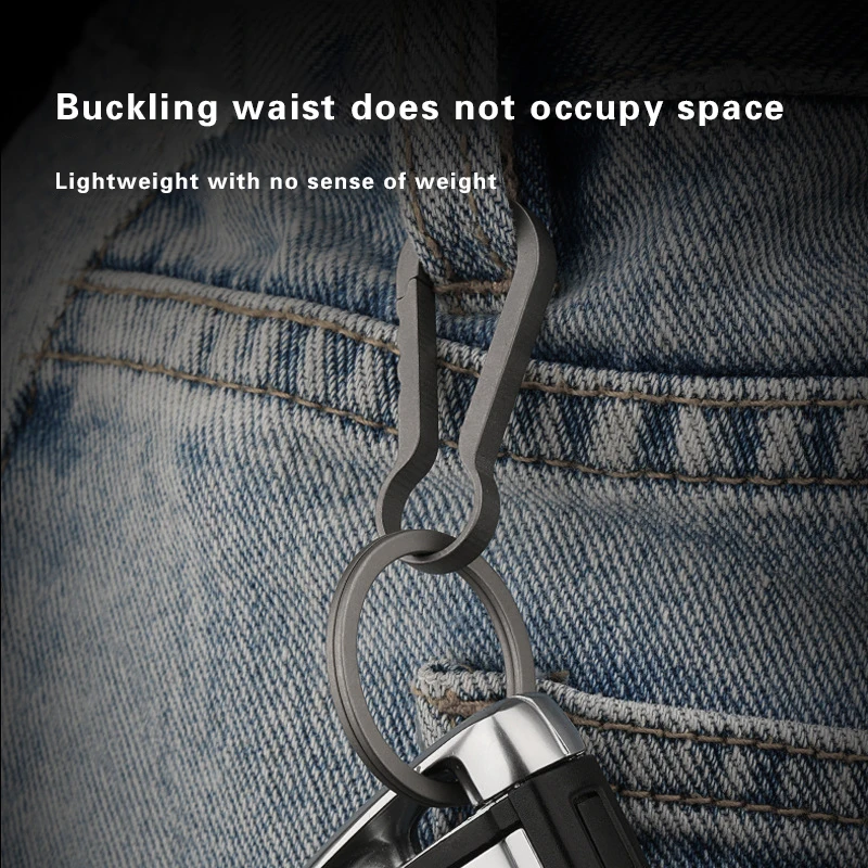 Titantium Carabiner Keychain Daily Multi-Functional Portable Carabiner Keyring for Outdoor Use  Keyring EDC Tool