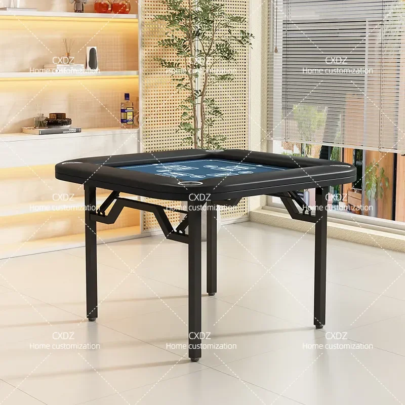Foldable Multi-functional Square Table for Mahjong Chess Cards Poker Portable Egg Shape Design Compact Gaming Table
