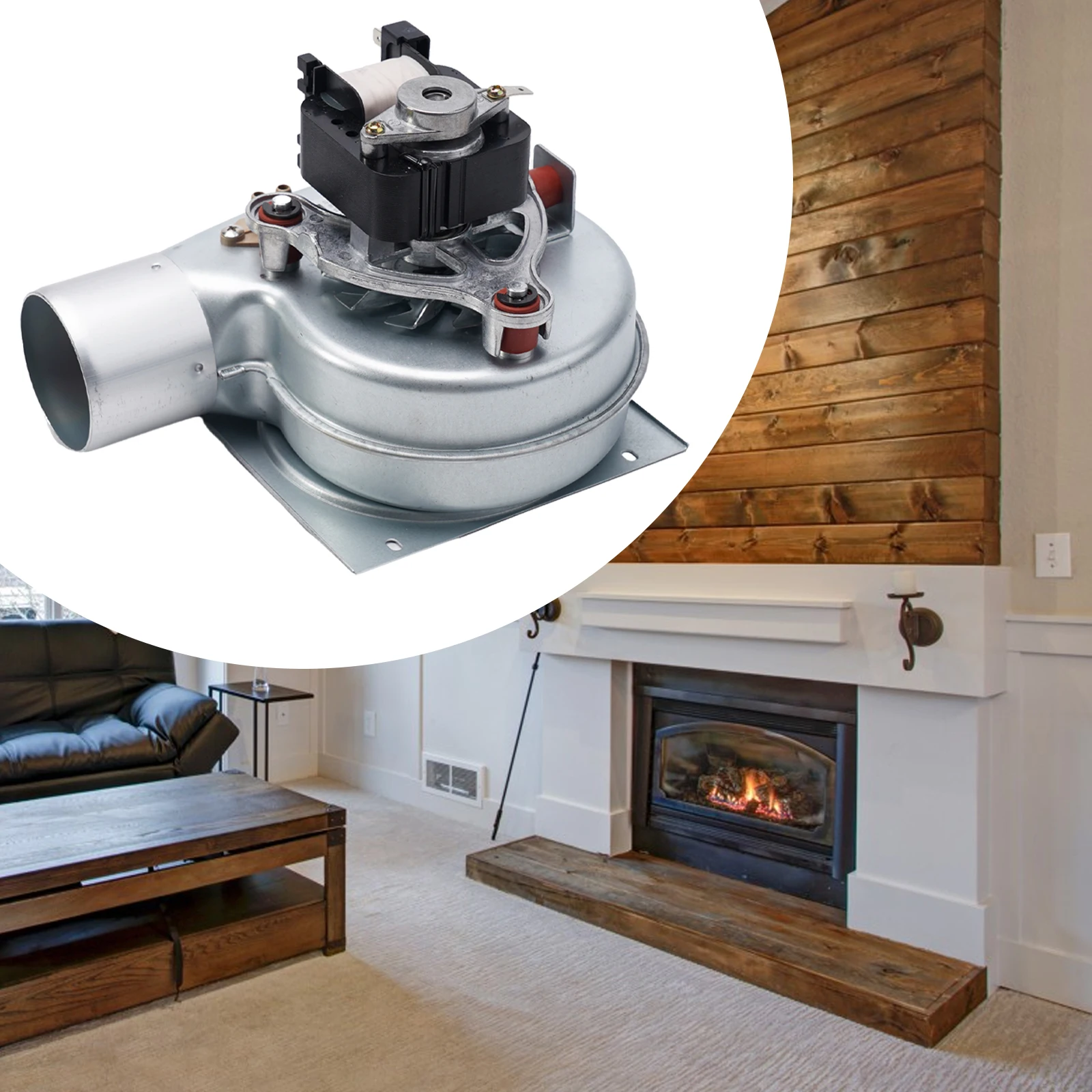 Parts Fireplace Blower Wall-mounted Boiler Accessory 220V 35W Heating Furnace Fan Low Noise Shaded Pole Fan Parts