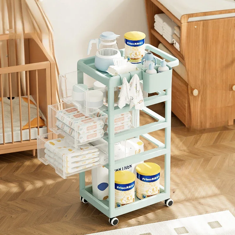

Multi-layer Drawers for Mobile Storage Baby Products Storage Bathroom Storages Roulette Storage Trolley Shelf Things Furniture