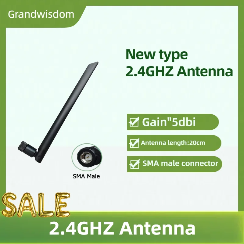 

New type 4pcs 2.4g antenna 5dbi sma male wlan wifi 2.4ghz antene pbx iot module router tp link signal receiver antena