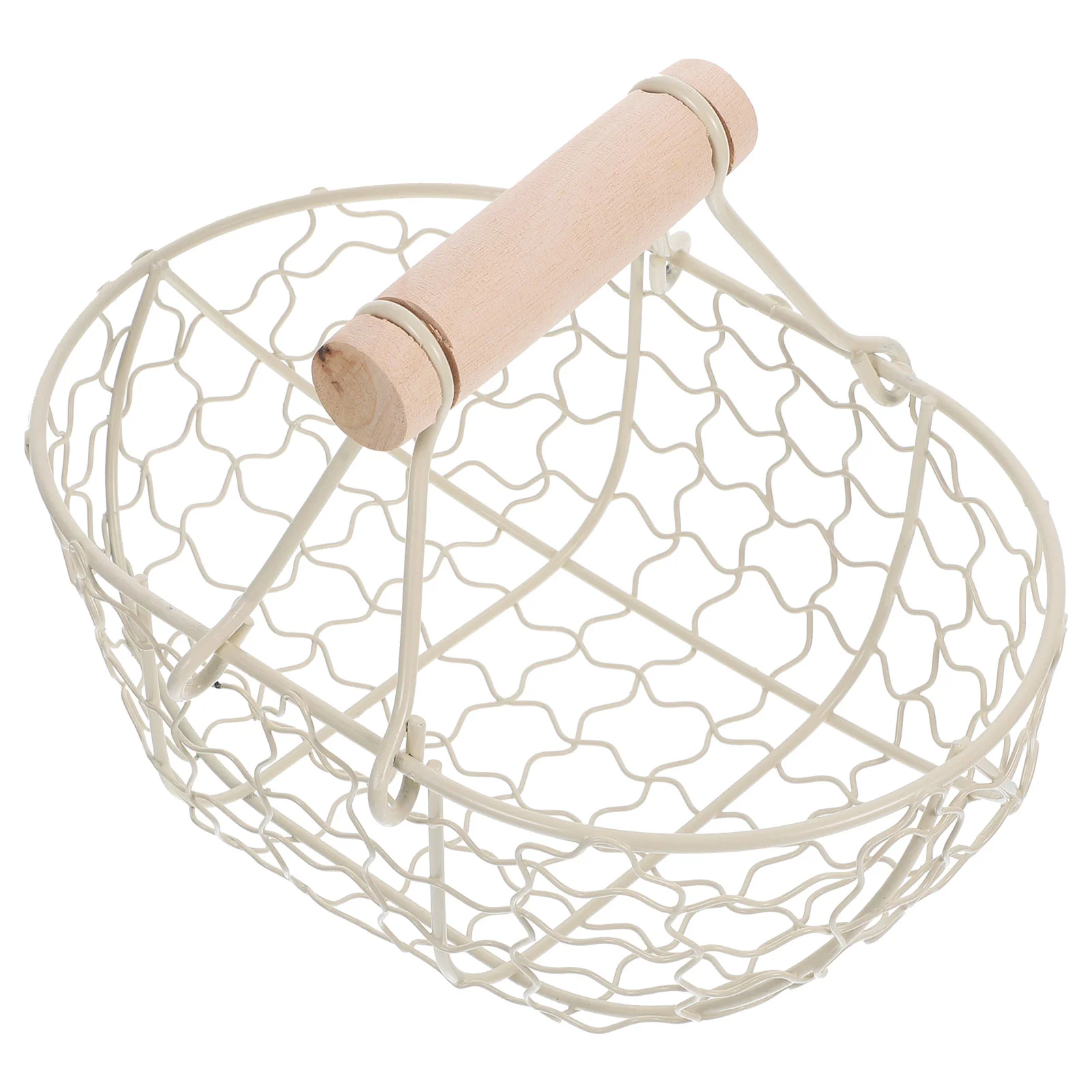 Table Storage Basket Small Bins Wire Baskets Iron Collapsible Handheld Bread Fruit