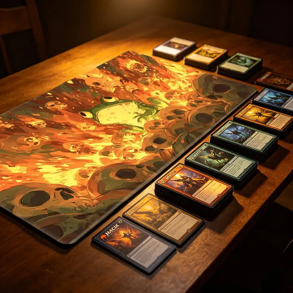 Magic Fire Hell Frog TCG Playmat 24