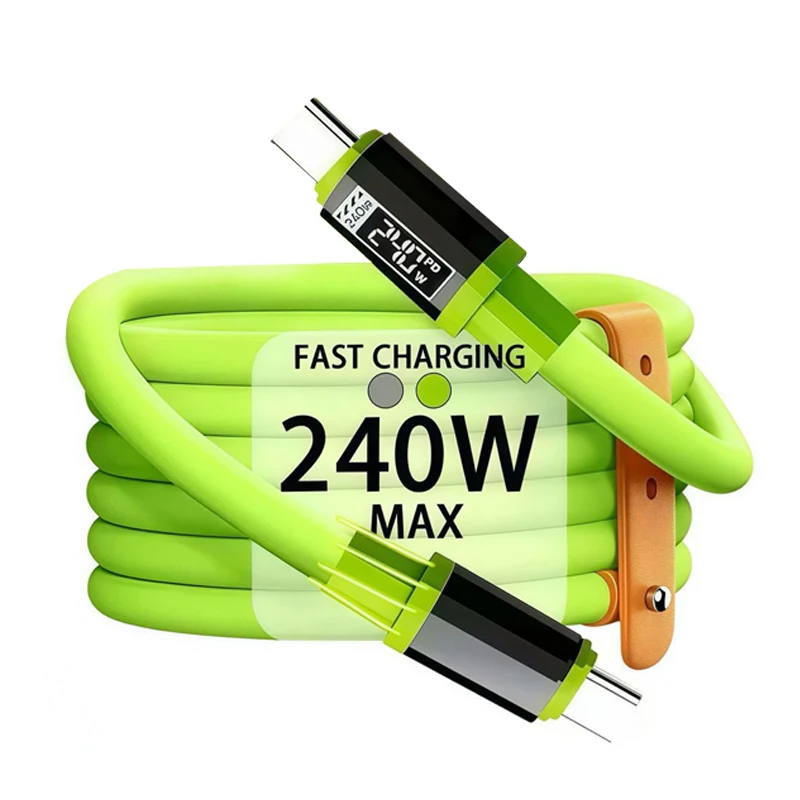 240W 10A Kabel Superschnelles Ladekabel Typ C zu Typ C Silikonkabel für Samsung iPhone 17Pro Xiaomi 17 Schnellladekabel Neu