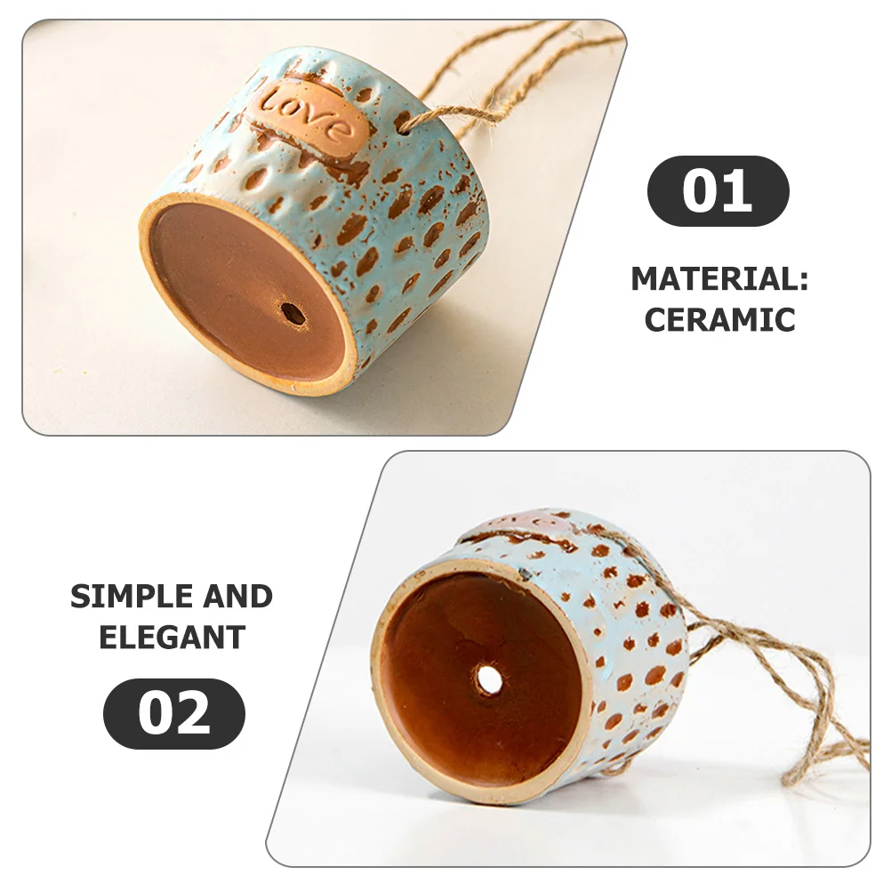 

Ceramic Hanging Chlorophytum Plant Pot Durable Safe Material Indoor Balcony Planter Flowerpot Holder Garden Decoration