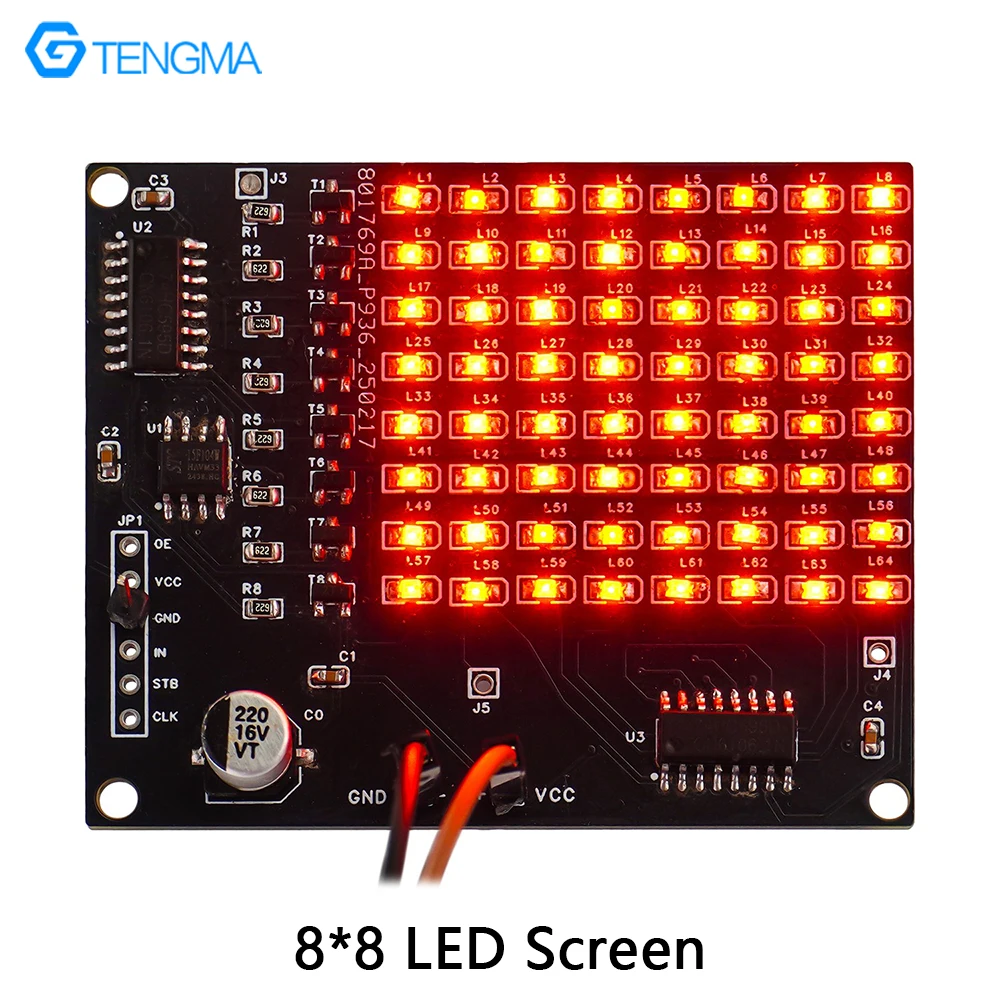 DIY 16*16 LED Display SMD Soldering Kit 300 SMD Components Soldering Practice Board Loose Parts