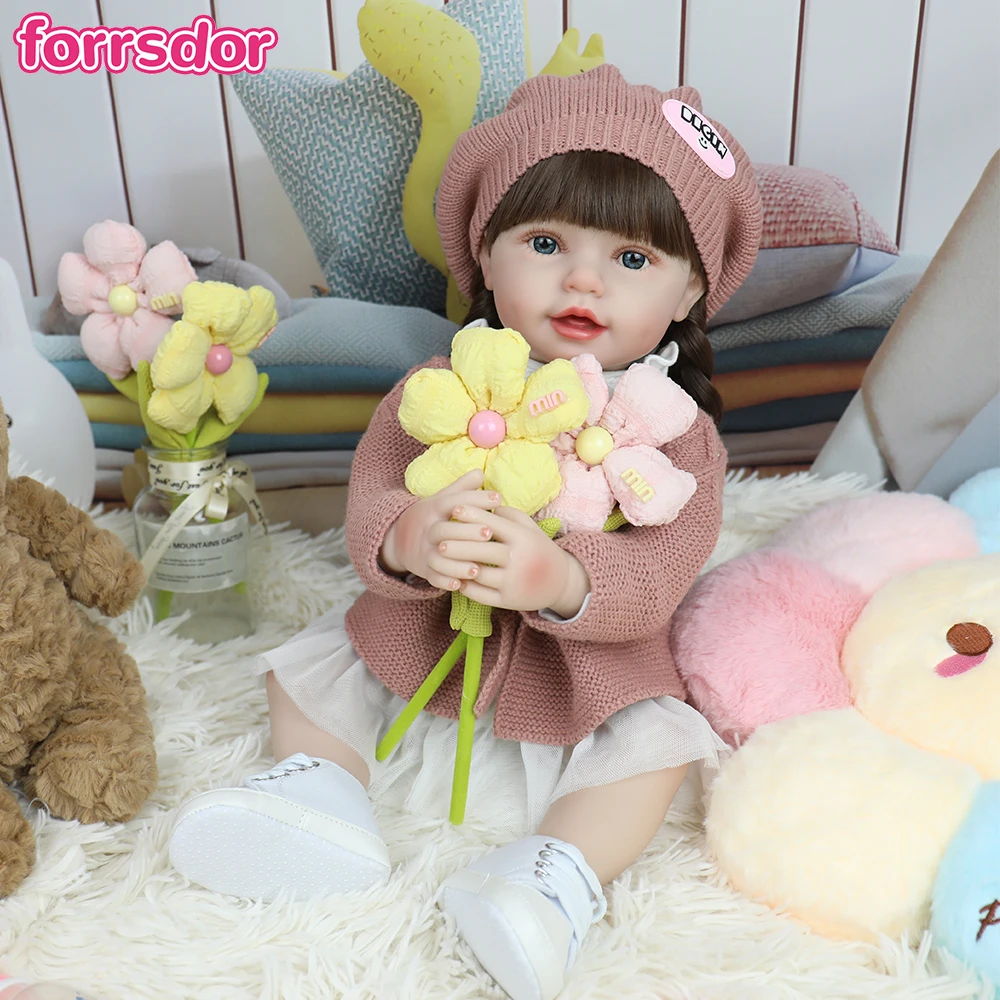 

55 см мягкая силиконовая виниловая кукла реборн всего тела для девочек моющаяся принцесса Элейна для малышей Bebe подарки на день рождения и Рождество