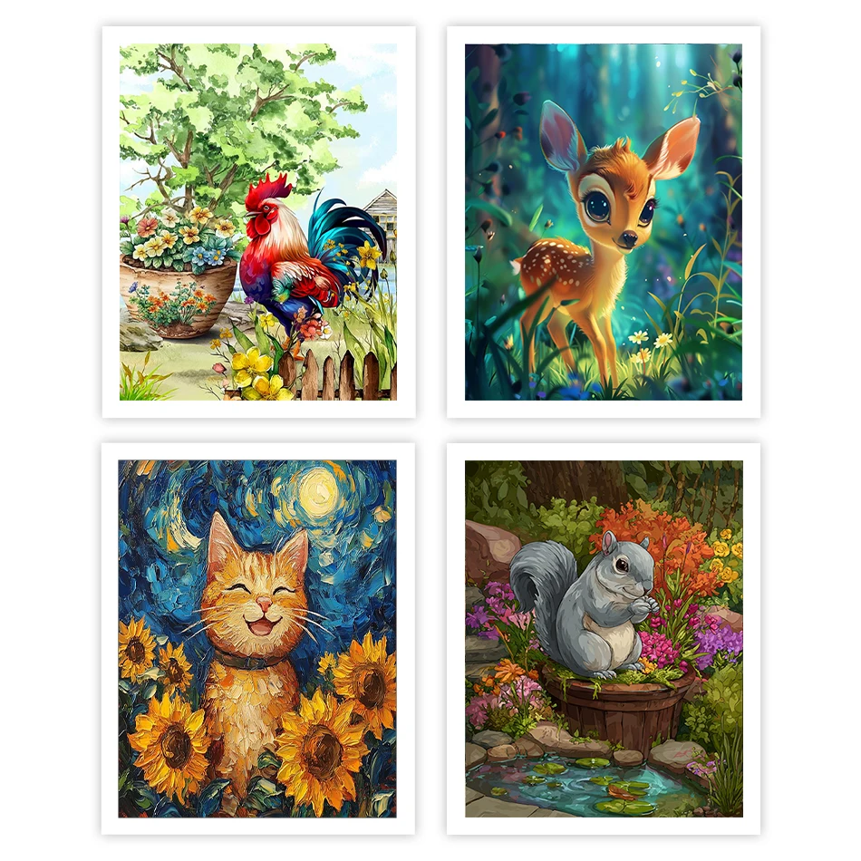 

GATYZTORY Diy Painting By Numbers Drawing Markers By Numbers Canvas Modern Animals Acrylic Paints Paint Pictures By Numbers Set
