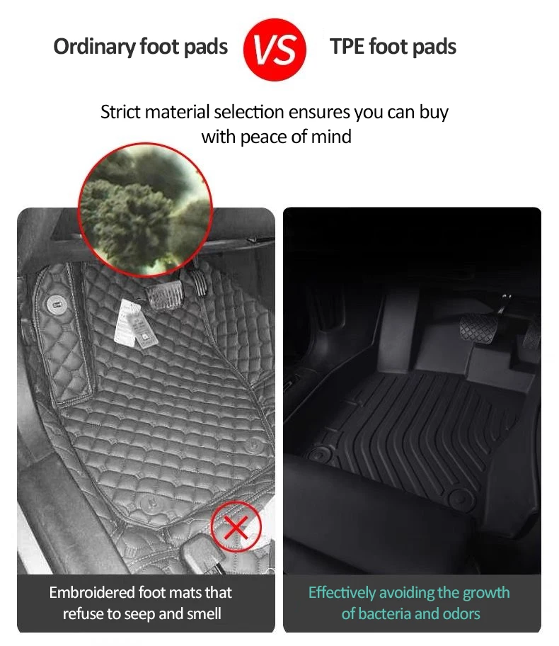 LHD TPE الحصير سيارة فرش داخلي للسيارات والشاحنات لهوندا الطيار اكسسوارات 2023 2024 2025 الخلفية منصات القدم صينية البضائع وسادة صندوق السيارة الأجزاء الداخلية #3