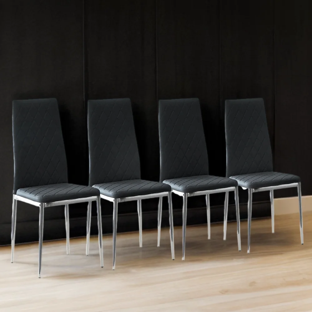 

Portable Dining Set 4 Chairs Designer Living Room Nordic Dining Chairs Kitchen Black Scaune Sufragerie Kitchen Furniture