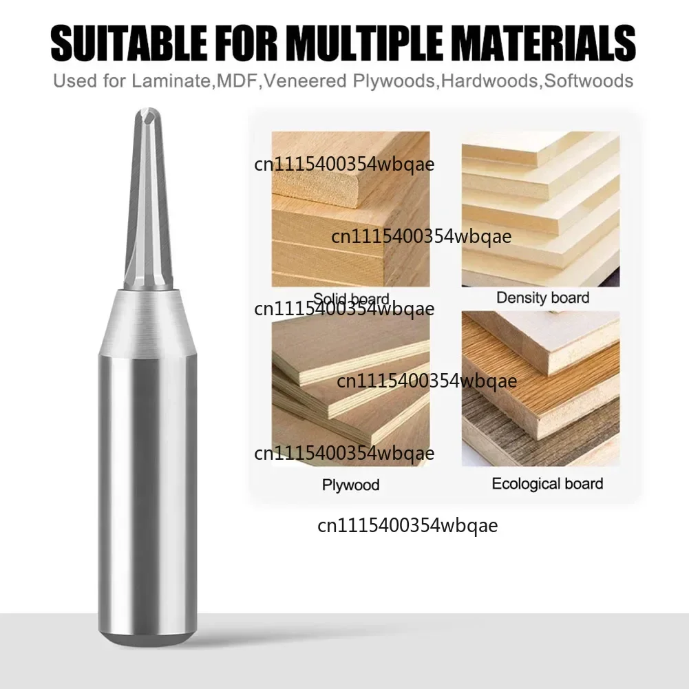 ZOCI-FOR 12 TCT Round Bottom V Groove Router Bit Woodworking Arc Groove Slotting Milling Cutter 12.7mm Shank Carving Drill Bit