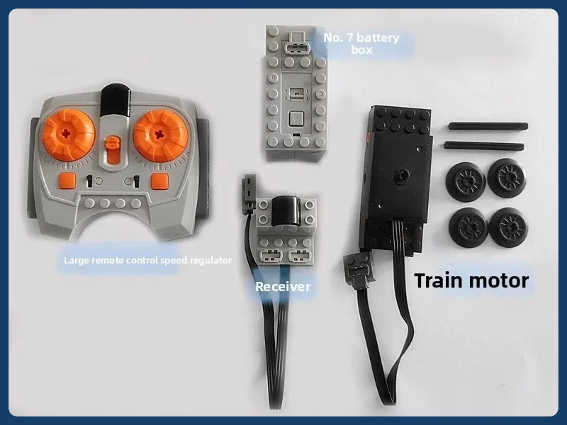 

Compatible Power MOC Building Blocks PF Train Motor Track Pulley Baseplate Accessories Lithium Battery Set