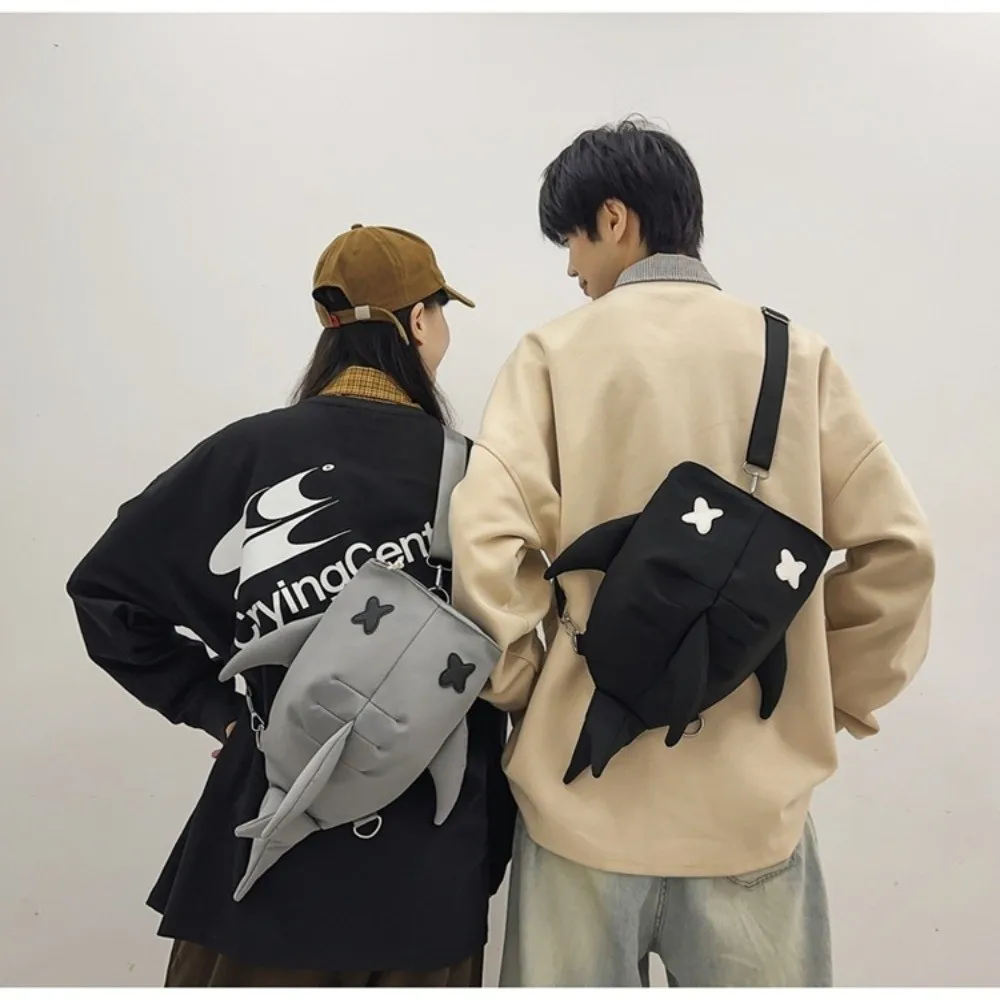 Adjustable Strap Shark Backpack Versatile Style Unique Design Casual Travel Bag New Design Unisex Model Single Shoulder Bag