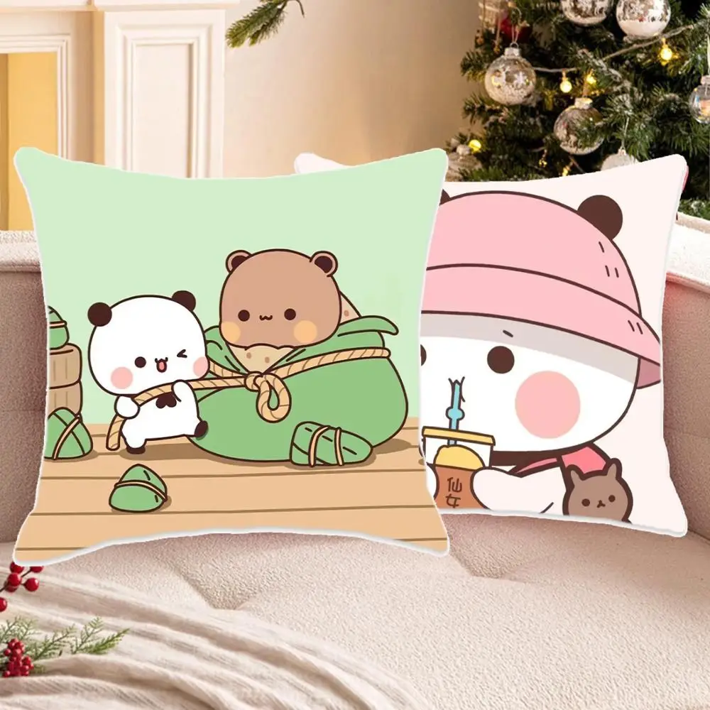 Regalo de Año Nuevo 45x45cm Bubu Dudu funda de almohada de microfibra de lujo funda de cojín de dibujos animados creativo suave almohada Shell niños