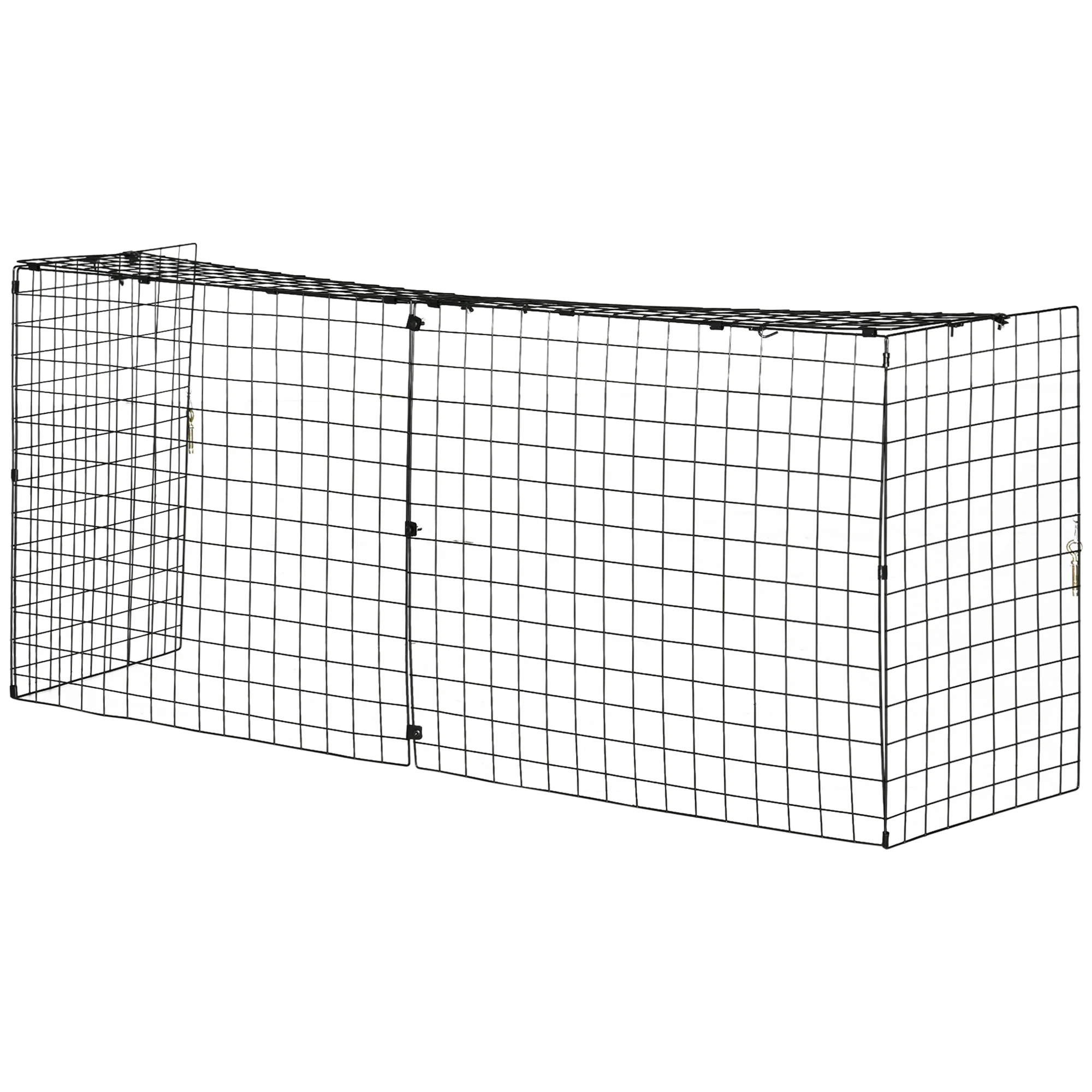 Homcom Verstelbare Haardbeschermer met Metaaldraad 81,5-160X44X68 cm