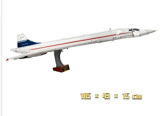 IN stock 2083 pieces of MOC10318 Concorde aircraft large creative decoration puzzle ornaments, boys' birthday holiday gifts