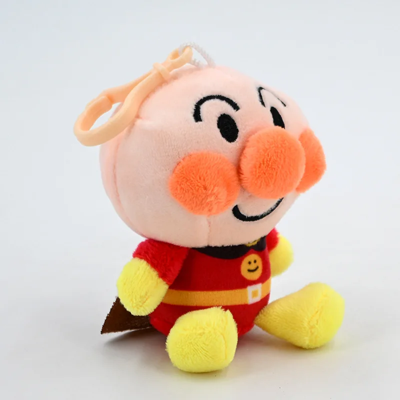 

4inch for Anpanman Series Plush Doll Toy Couple Keychain Bag Pendant Decorative Gift Accessory