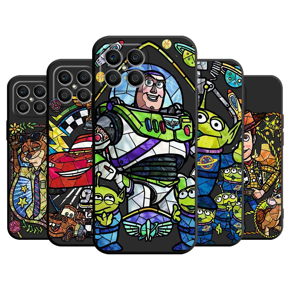 Disney Toy Story Case For Honor X8a X8 90 X9a 8X 70 X9 X6 Magic5 Pro P40 Pro Black Soft Phone Funda