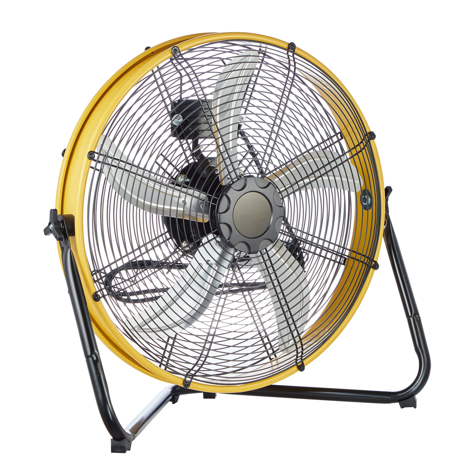 

20" High Velocity Industrial Drum Fan, 6200 CFM 3-Speed, 180° Tilting Head, Heavy-Duty Metal Construction with Aluminum Blades