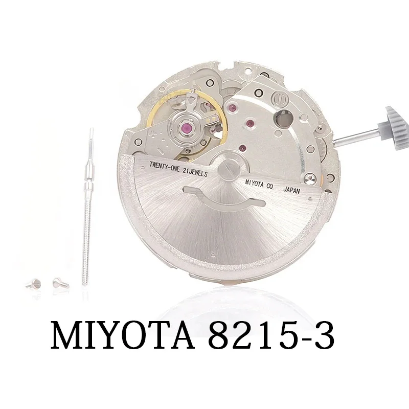 Japan MIYOTA 8200 Silver Single Calendar Movement Automatic Mechanical Movement 8215 Watch Movement Parts