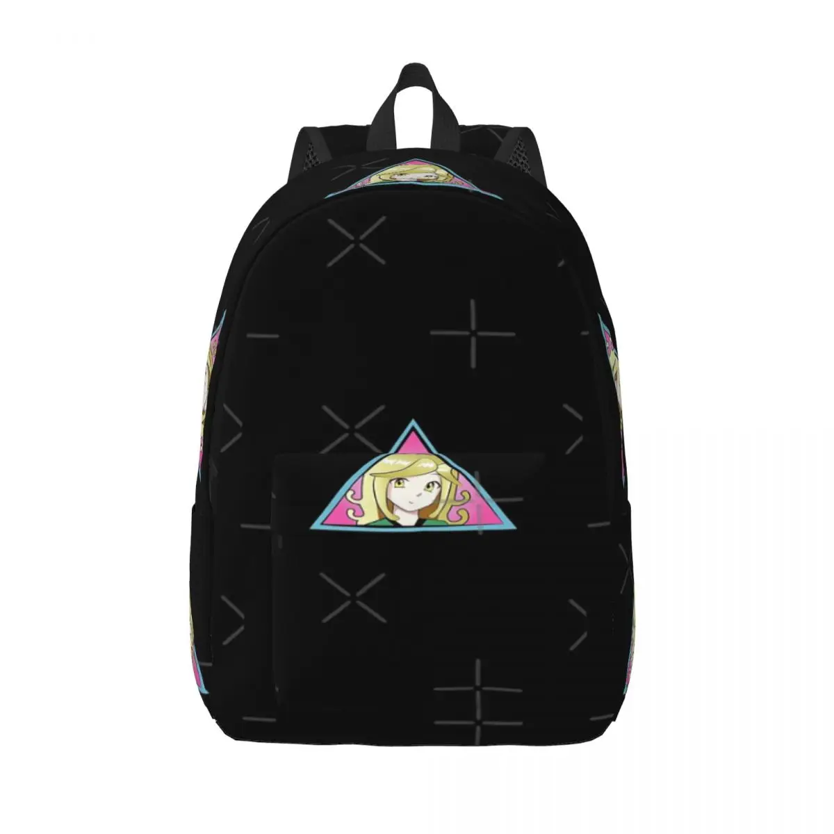 

Симпатичная аниме-девушка в треугольной рамке, простой и стильный рюкзак, холщовый рюкзак, сумки