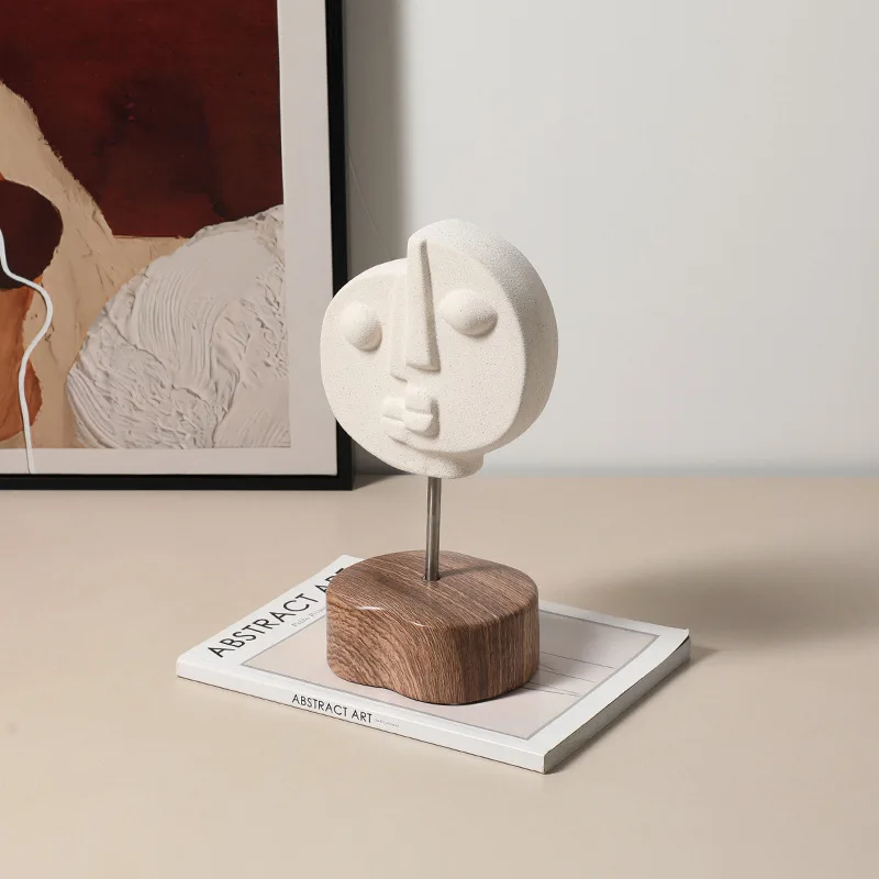 simple abstract double-sided human ceramic ornament exhibition hall B & B living room bookcase desktop designer soft decoration