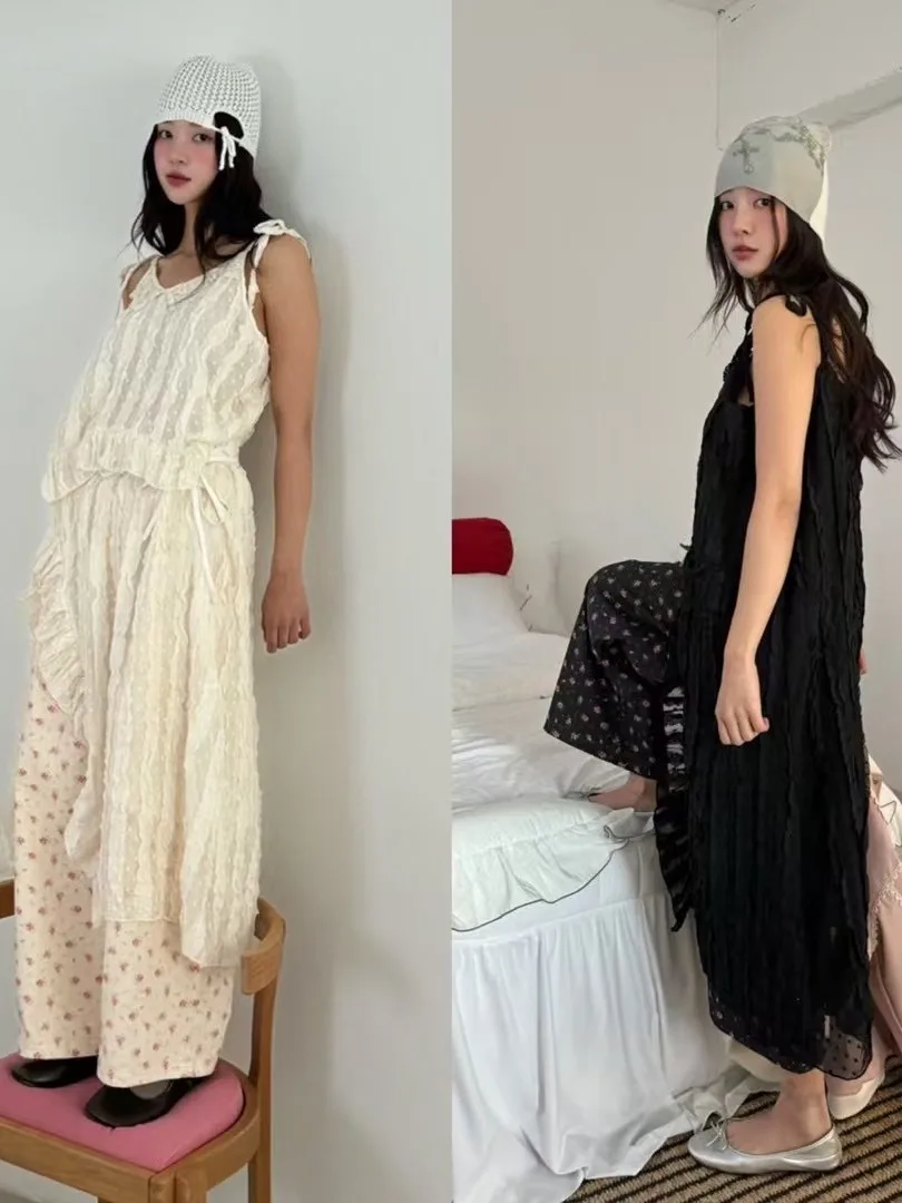 Vestido ter de Encaje a la Moda para Mujer, Verano, Nuevo Estilo 2025, Diseño E, Falda Larga, Material de Alta Cali...