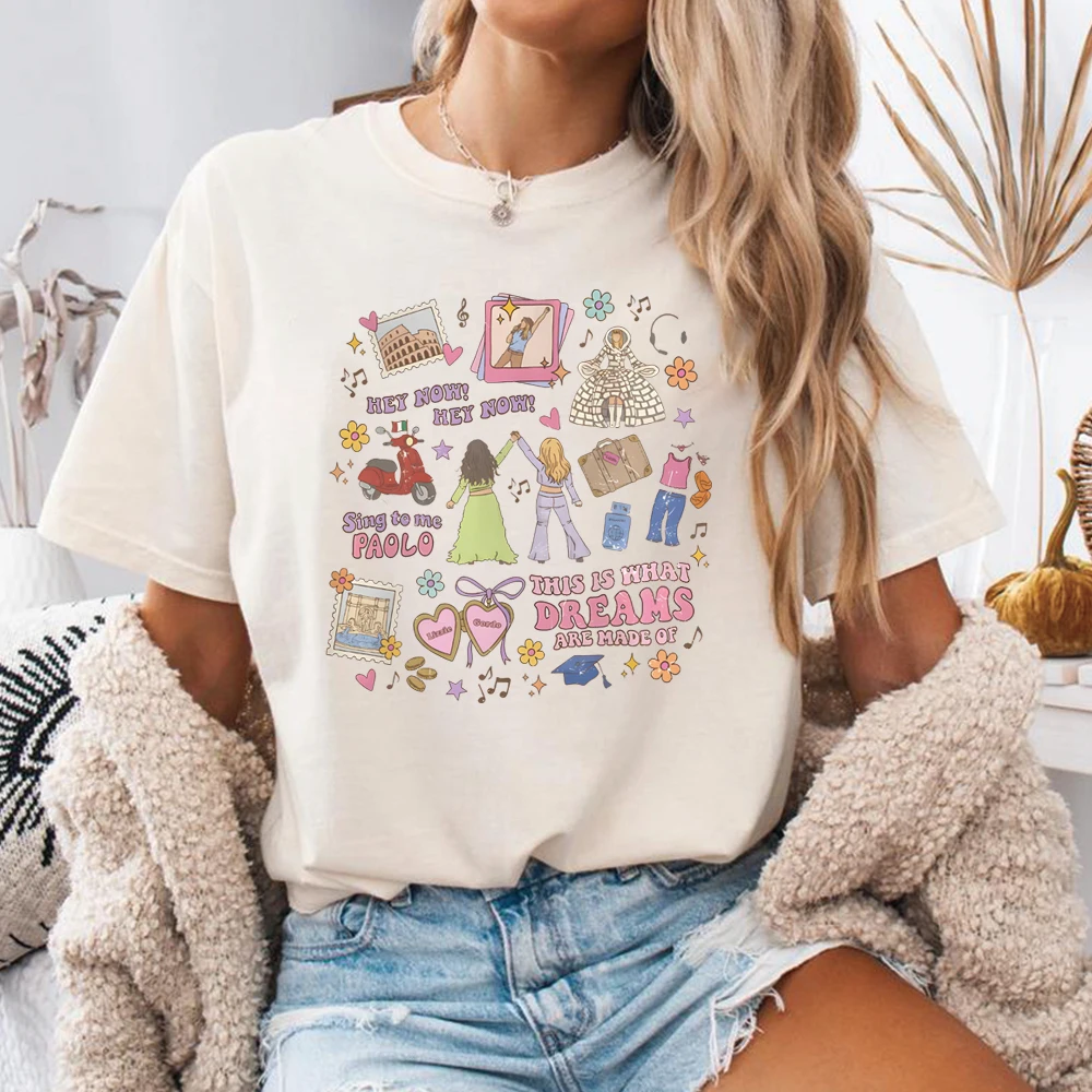 This Is What Dreams Are Made of Printed T-shirt Retro Graphic Tshirt Trendy Vacation Shirts Girls Trip Short Sleeve Casual Tops