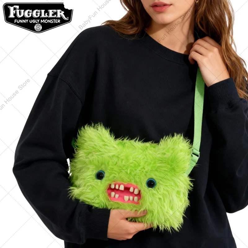 Newest Original Fuggler Ugly Teeth Monster Plush Toys Crossbody Bag Kawaii Fuggler Funny Screech Peluche Doll Shoulder Bag Gifts
