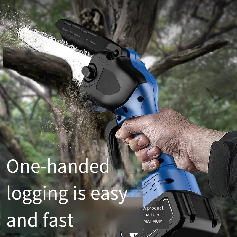 High Power Lithium Chainsaw Rechargeable Household Electric Chain Saw Portable Logging And Pruning Saw 전기톱 Chainsaw 무선전기톱 전지가위