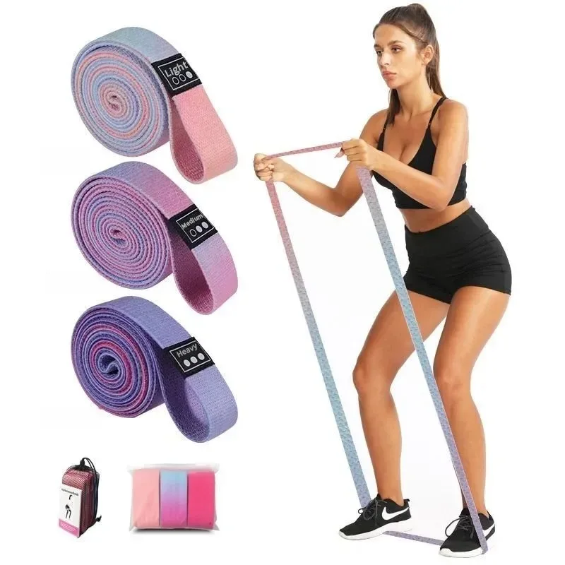 Long Resistance Loop Bands Unisex Elastic Bands Full Body Stretch Training Yoga Pilates Home Gym Fitness Equipment