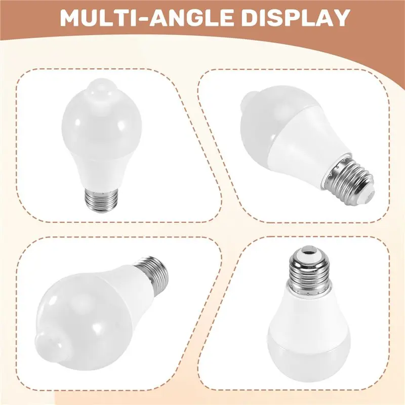 85-265V E27 PIR Motion Sensor Lamp 12W Bulb With Motion Sensor Infrared Motion Detector Security Light-AA26