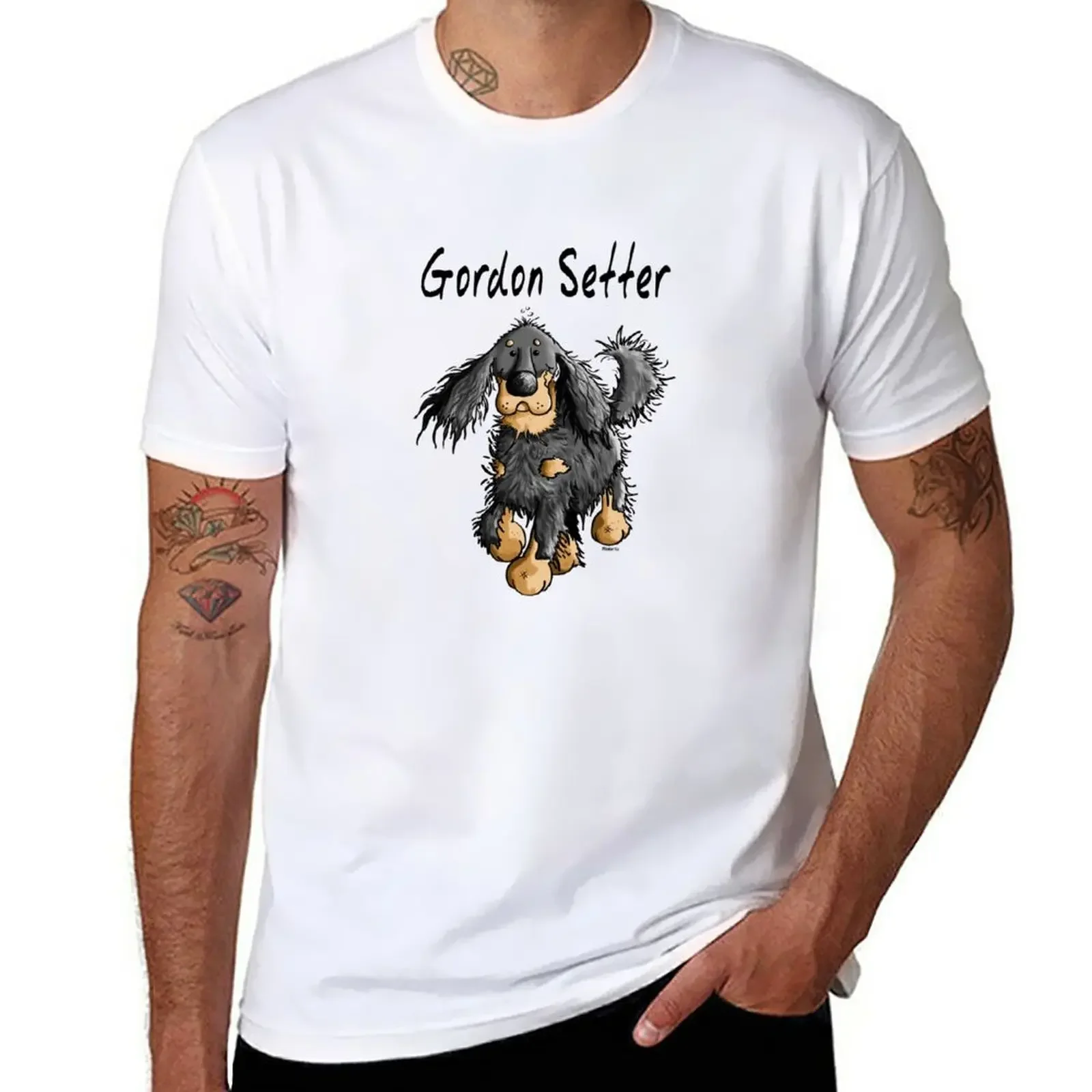 Happy Gordon Setter - Dog - Dogs - Comic Gift Cartoon T-Shirt new edition boys animal print summer top men t shirts