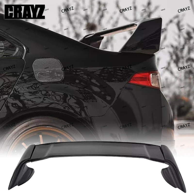 For Honda Acura TSX Sedan Accord 2009 2010 2011 2012 2013 2014 MUGEN Style High Quality ABS Plastic Unpainted Rear Spoiler view 4
