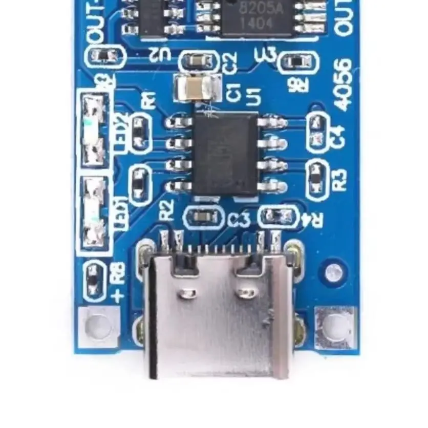 

TP4056 1A 18650 lithium battery charging protection board module Tpey-C female seat 3.7V overcharge, overdischarge